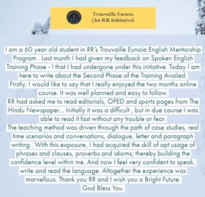 60 year old feedback